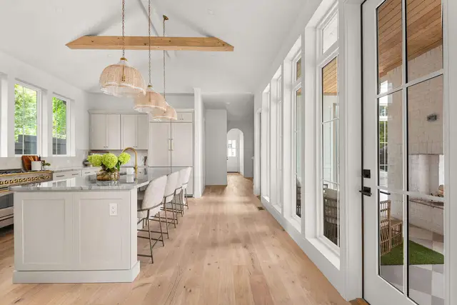 View down the hall toward the Oyster island
