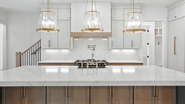 Large Sand island under glass pendants
